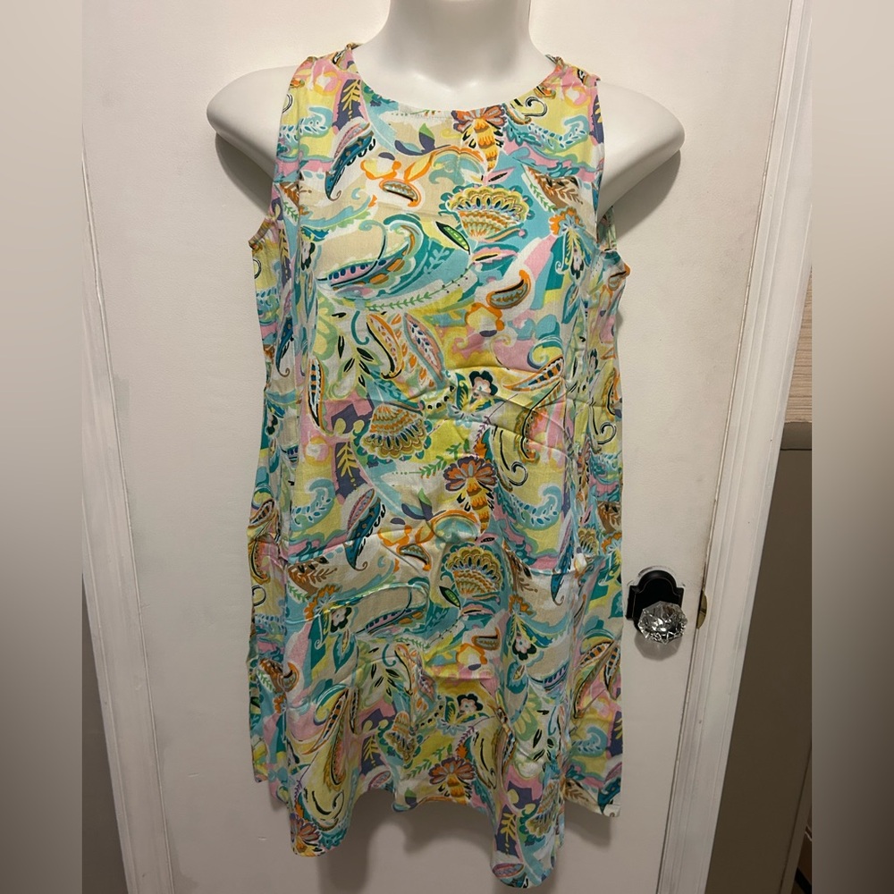 NEW - Charlie Paige/GiftCraft - Paisley Sleeveless Dress - Size: Medium (10-12)